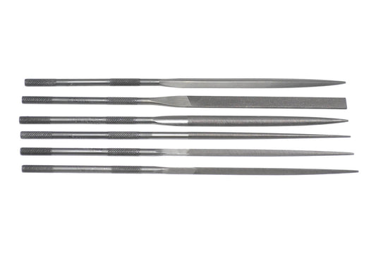 Grobet USA 16cm, 6-pc Needle File Set: Cut 4